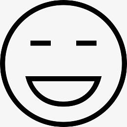 笑的表情脸部轮廓图标