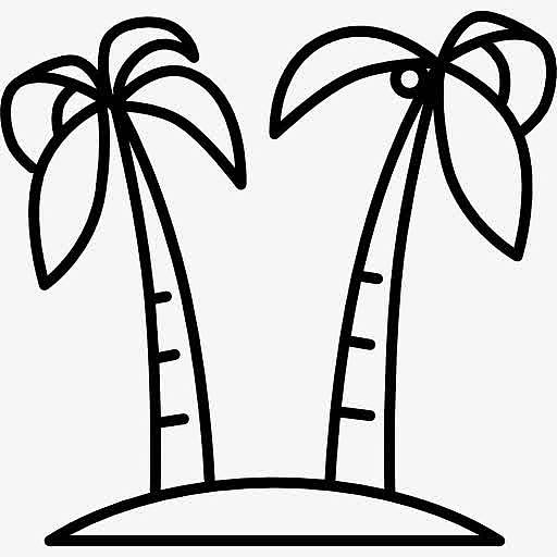 两棵棕榈树图标