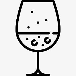 玻璃有气泡酒图标