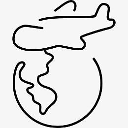 国际物流服务的飞机图标