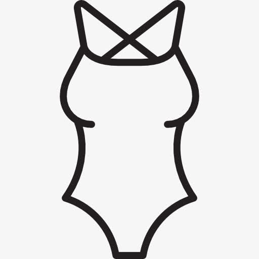 女性泳装图标