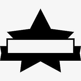 星与旗帜图标