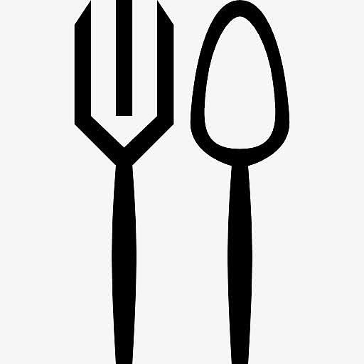 餐厅的刀叉标志图标