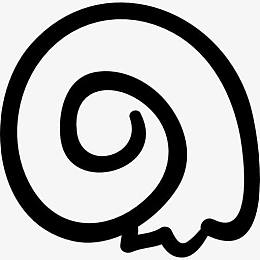 海滩蜗牛手螺旋线壳图标