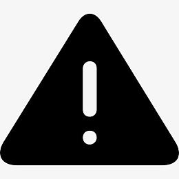 警告黑三角信号与惊叹号内图标