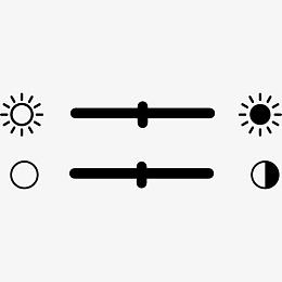 对比度和光打印设置图标
