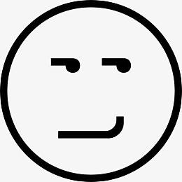 傻笑的表情脸部轮廓图标