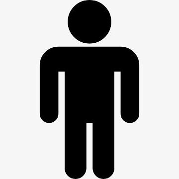 人站在黑色的剪影图标