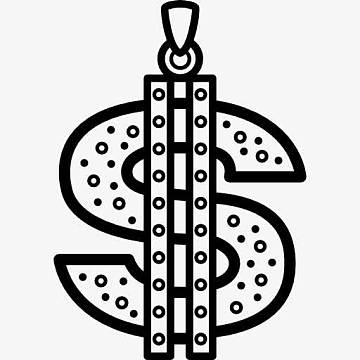 金光闪闪的美元符号图标