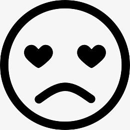 悲伤的爱的表情图标