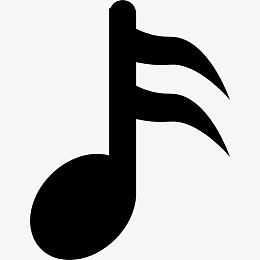 音符符号在黑色的图标