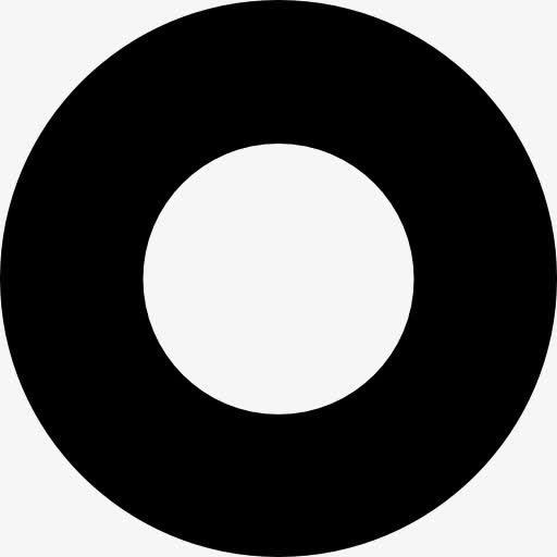 圆形按钮厚轮廓图标