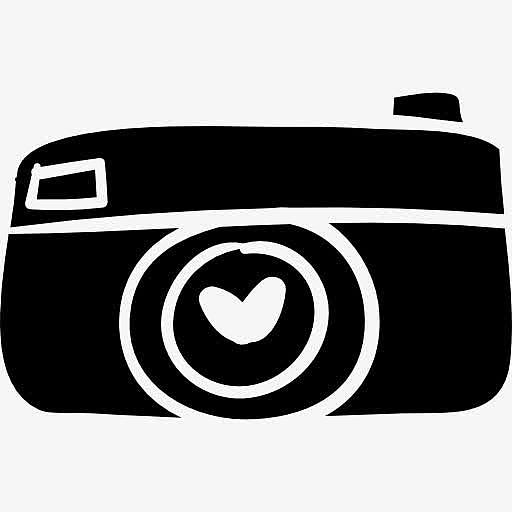摄影摄像与心脏图标