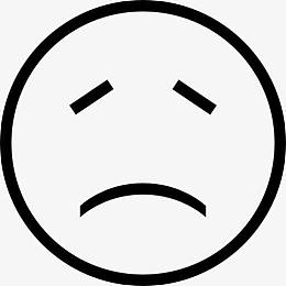 悲伤的表情脸部轮廓图标