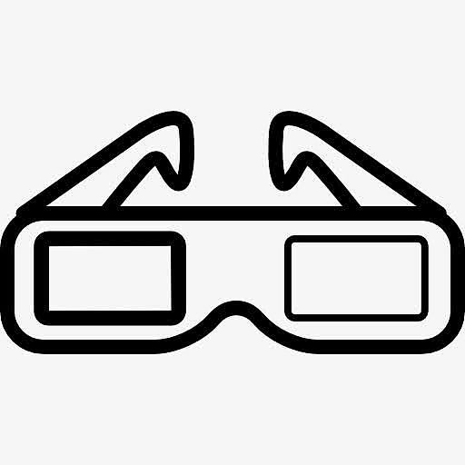 3D眼镜的电影图标