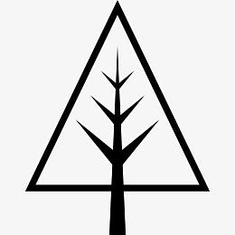 干燥的圣诞树图标