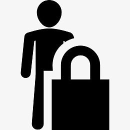 人和人身安全锁定挂锁符号图标