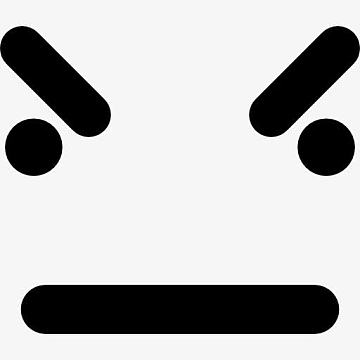 坏表情的方脸图标