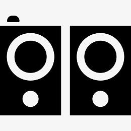 立体声扬声器的音乐工具图标