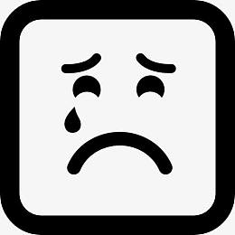 伤心痛苦哭泣的表情符号的图标
