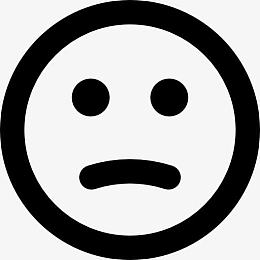 表情严肃的MEH脸图标