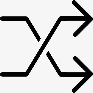 洗牌的箭头符号图标