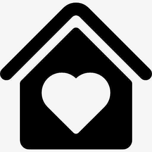 房子的心的形状图标