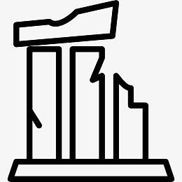 建筑文物在博物馆图标
