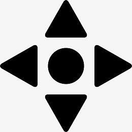 方位星圆的四个三角形图标