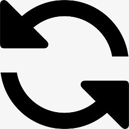 逆时针旋转符号箭头几图标