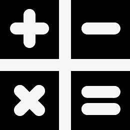 数学符号在盒子图标