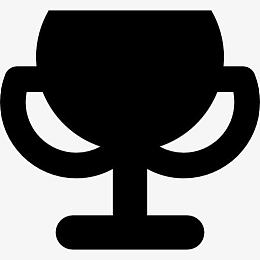 冠军杯黑色的剪影图标