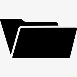 黑人打开文件夹的形状图标