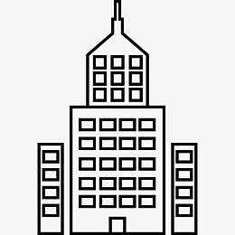 城市高层建筑图标