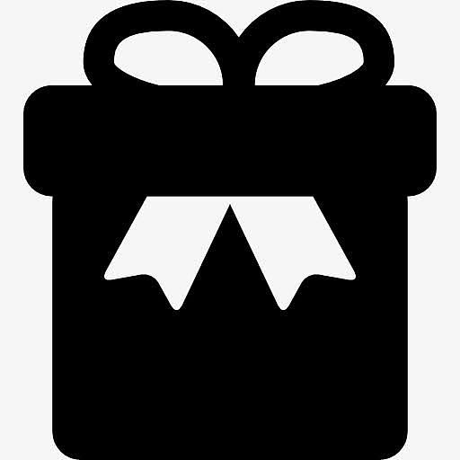 礼品盒黑色变种与带上图标