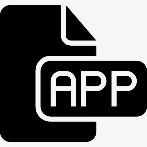 应用程序文件的黑色界面符号图标