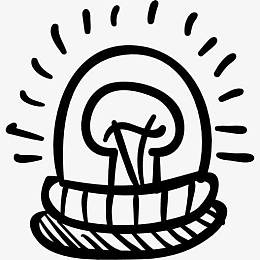 报警灯的手绘工具图标