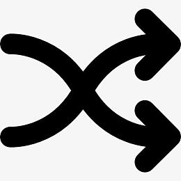 洗牌的交叉箭头夫妇图标