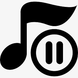 音乐播放器的暂停按钮图标