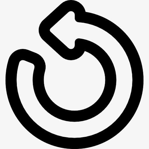 逆时针环形箭头的轮廓图标素材免费下载_觅元素