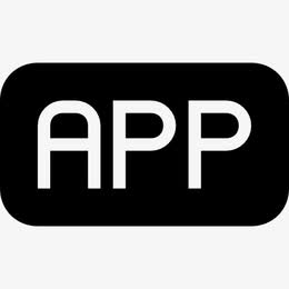 应用程序文件的黑色圆角矩形符号图标