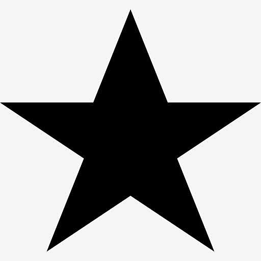 最喜欢的黑色五角星象征图标