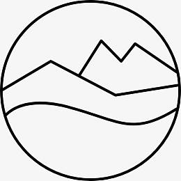 山水画在画布图标