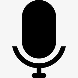 麦克风轮廓的语音接口符号图标