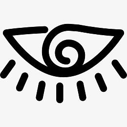 人体眼睛的形状有螺旋虹膜图标