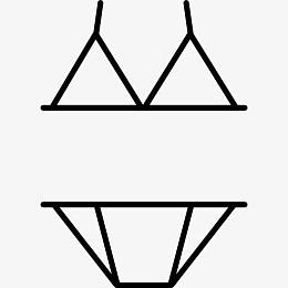 Bikini概述了图标