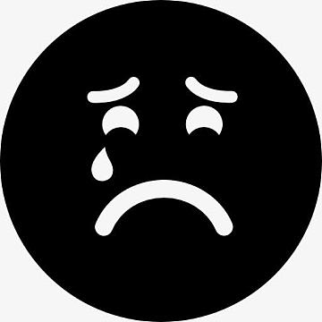 伤心痛苦哭泣的表情符号的图标