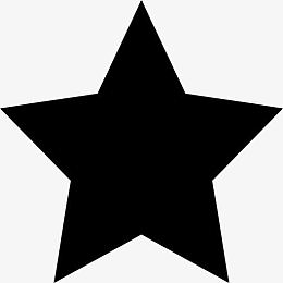 明星黑fivepointed形符号图标