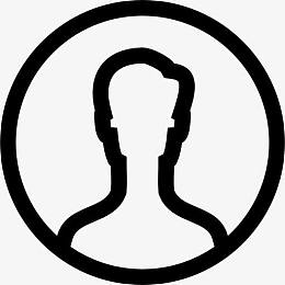 个人的圆形符号图标