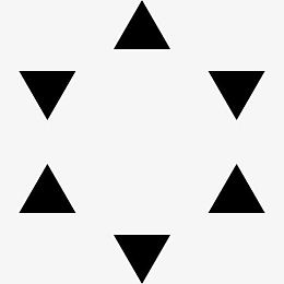 星的六个小三角形图标